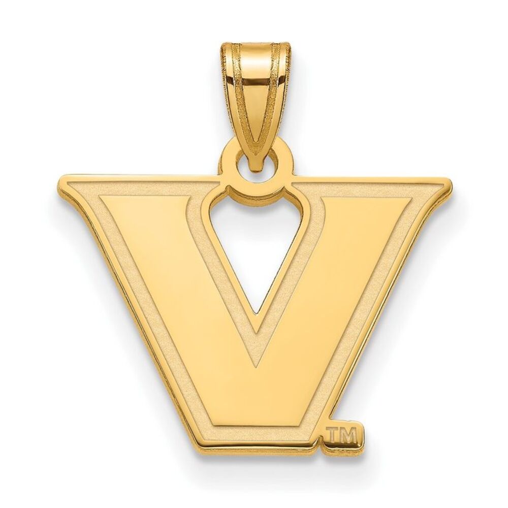 14k Yellow Gold Vanderbilt U. Small Logo Pendant